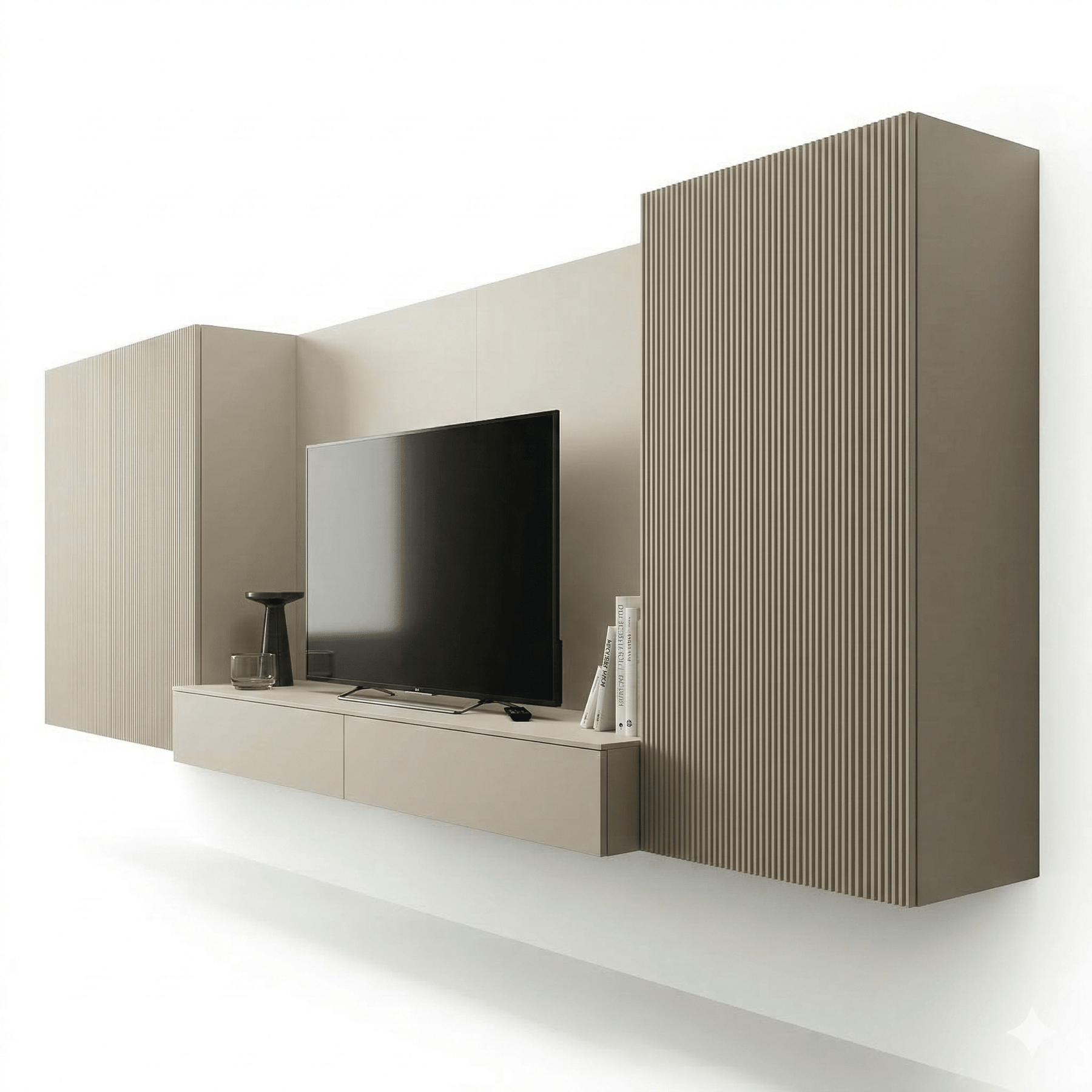 Velaro Luxe Schwebend TV Wandregal | Modern Italienisch Designer Media System - Marcottestyle Shop