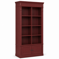 Bookcase - Vendôme - Solid Pine - 90 x 53 x 220 cm - Bordeaux