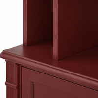 Bookcase - Vendôme - Solid Pine - 90 x 53 x 220 cm - Bordeaux