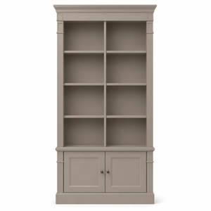 Bibliothèque - Vendôme - Pin massif - 90 x 53 x 220 cm - Taupe