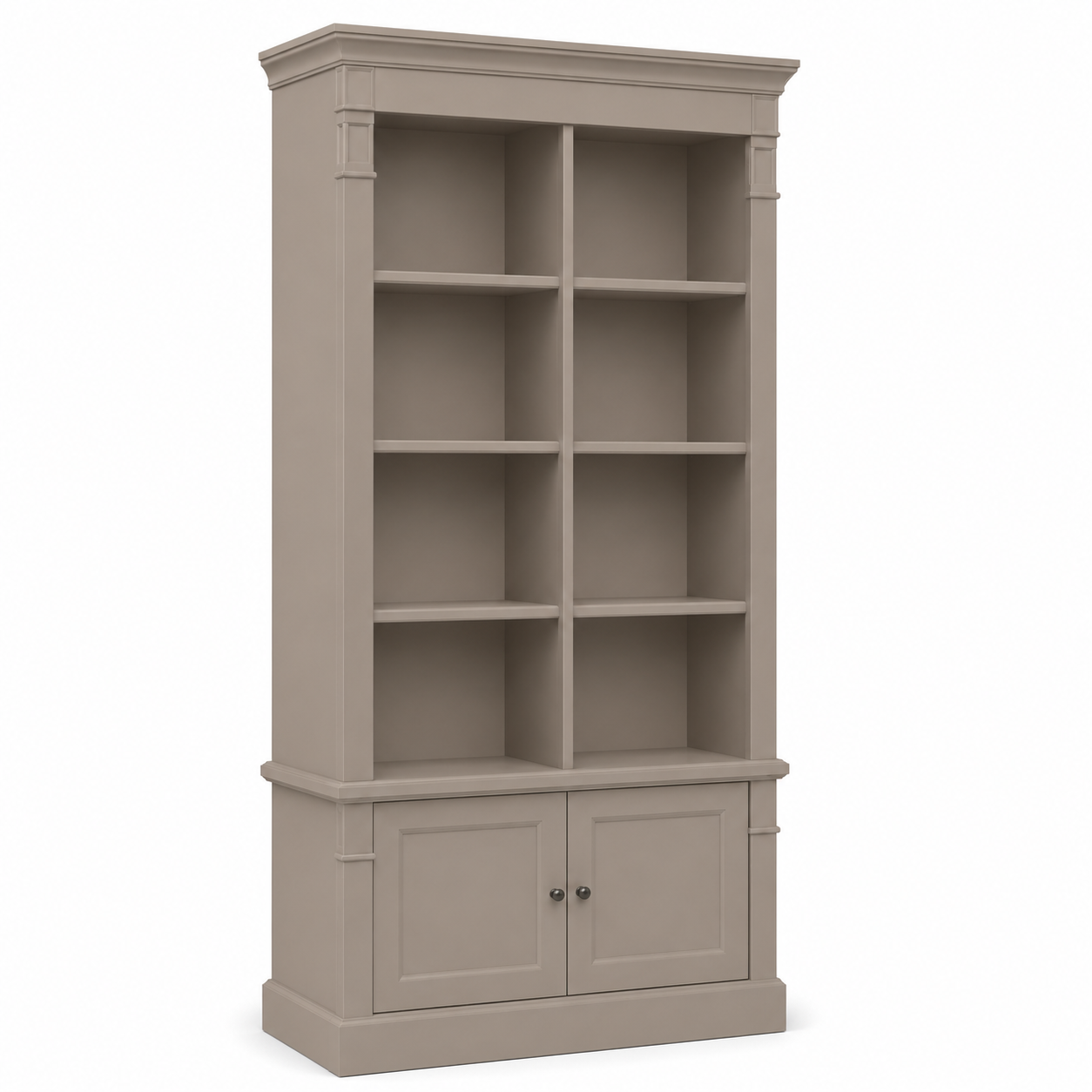 Bookcase - Vendôme - Solid Pine - 90 x 53 x 220 cm - Taupe
