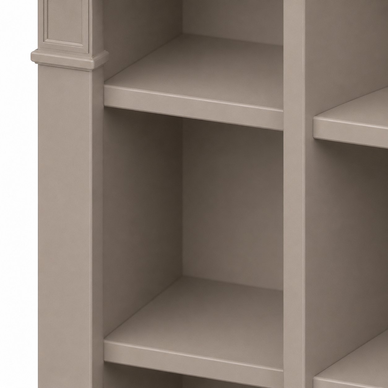 Bookcase - Vendôme - Solid Pine - 90 x 53 x 220 cm - Taupe
