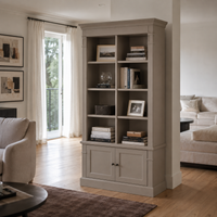 Bookcase - Vendôme - Solid Pine - 90 x 53 x 220 cm - Taupe