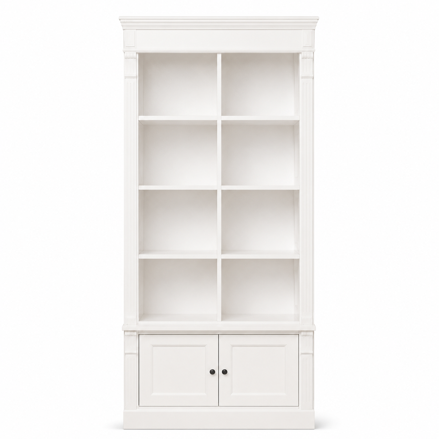 Bookcase - Vendôme - Solid Pine - 90 x 53 x 220 cm - White