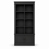 Bookcase - Vendôme - Solid Pine - 90 x 53 x 220 cm - Black
