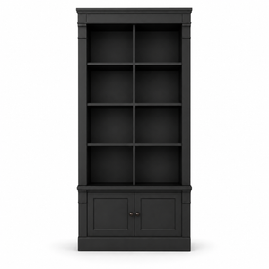 Bibliothèque - Vendôme - Pin massif - 90 x 53 x 220 cm - Noir