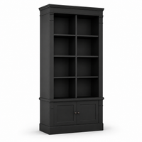 Bookcase - Vendôme - Solid Pine - 90 x 53 x 220 cm - Black