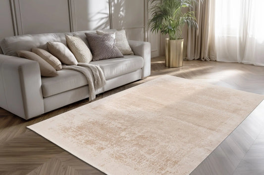 Low-Pile Rug - Lunara Beige Distressed