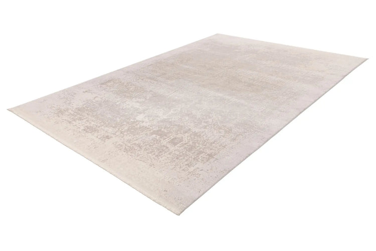 Kurzflor-Teppich - Lunara Silber Distressed