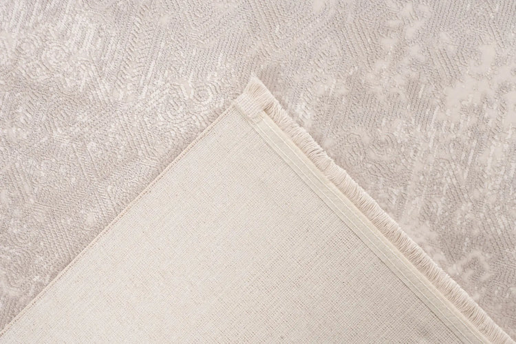 Kurzflor-Teppich - Lunara Silber Distressed
