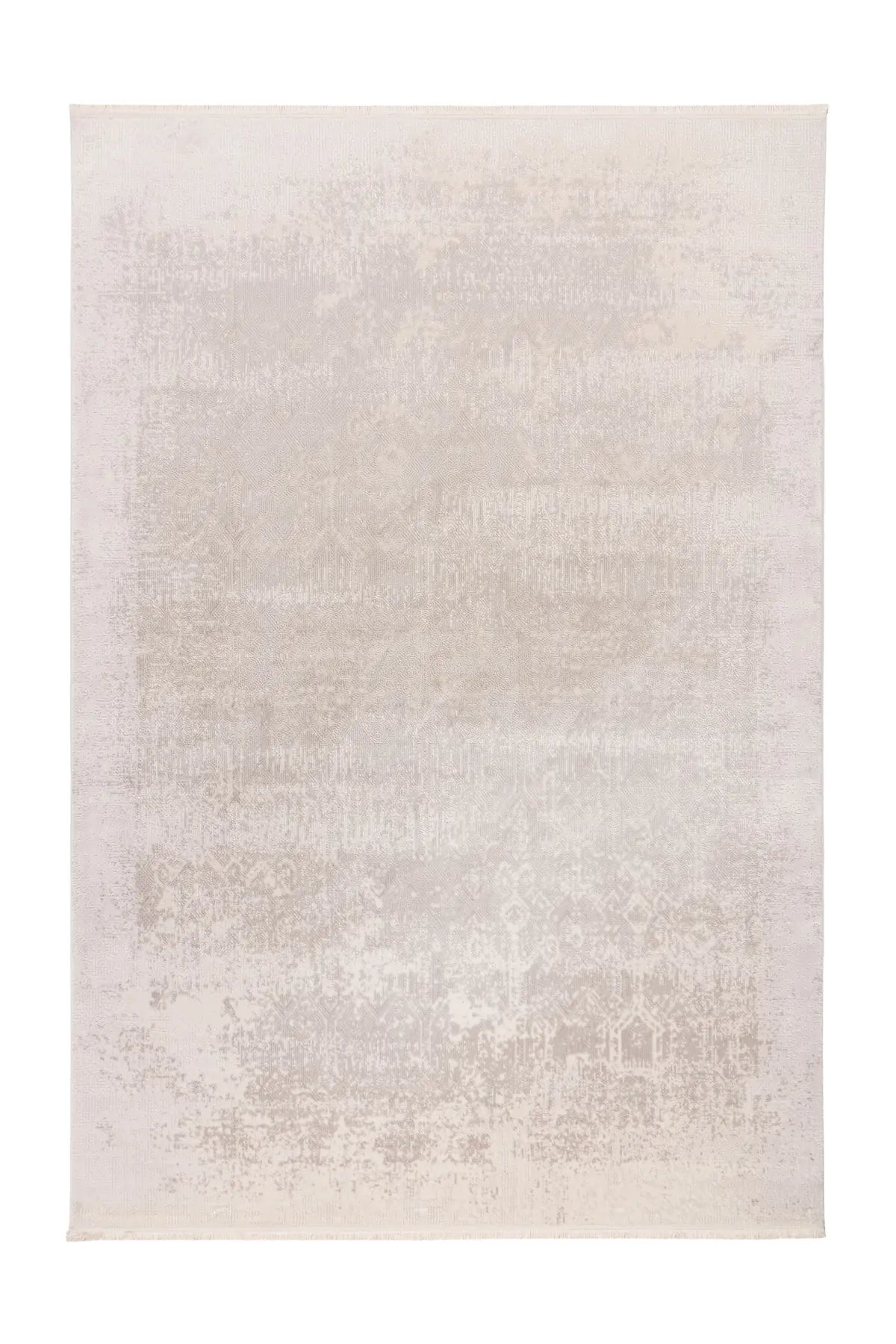 Kurzflor-Teppich - Lunara Silber Distressed