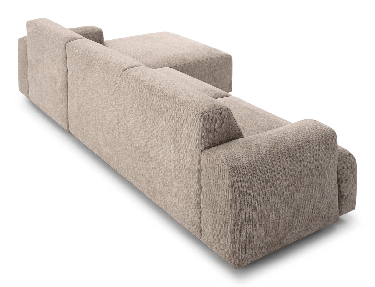 Virello Modular Corner Sofa - 4 Seat Sculpted Taupe Lounge - Marcottestyle Shop | Marcottestyle