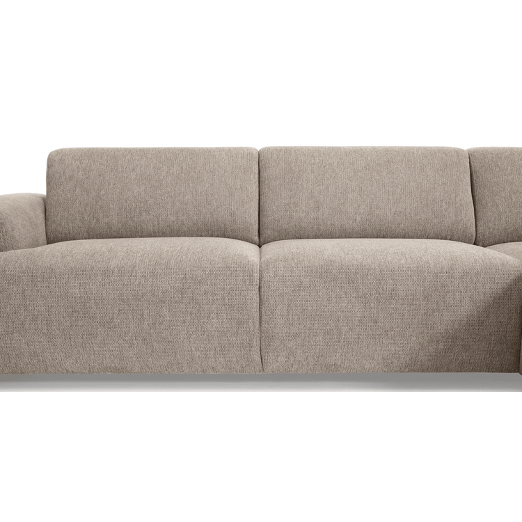 Virello Modular Corner Sofa - 4 Seat Sculpted Taupe Lounge - Marcottestyle Shop | Marcottestyle