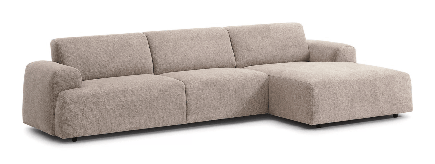 Virello Modulair Corner Sofa - 4 Seat Sculpted Taupe Lounge - Marcottestyle Shop