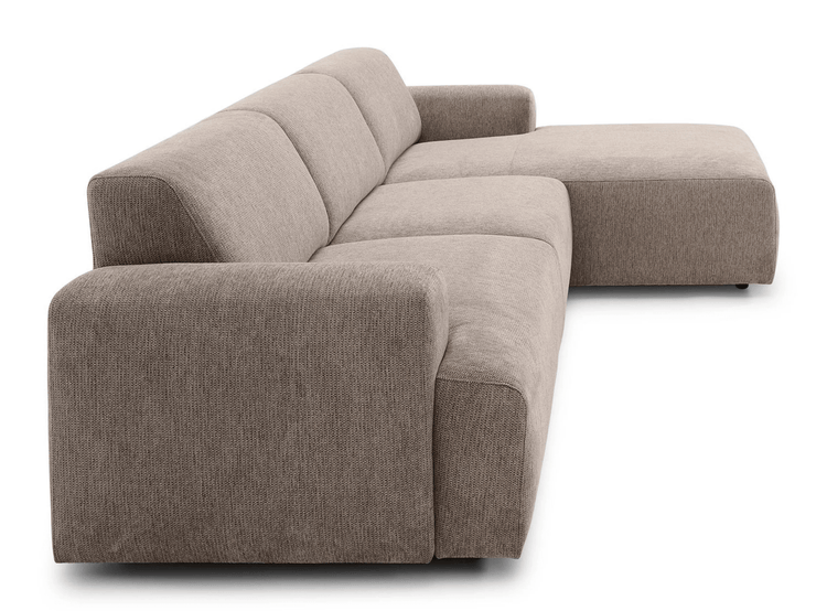 Virello Modular Corner Sofa - 4 Seat Sculpted Taupe Lounge - Marcottestyle Shop | Marcottestyle