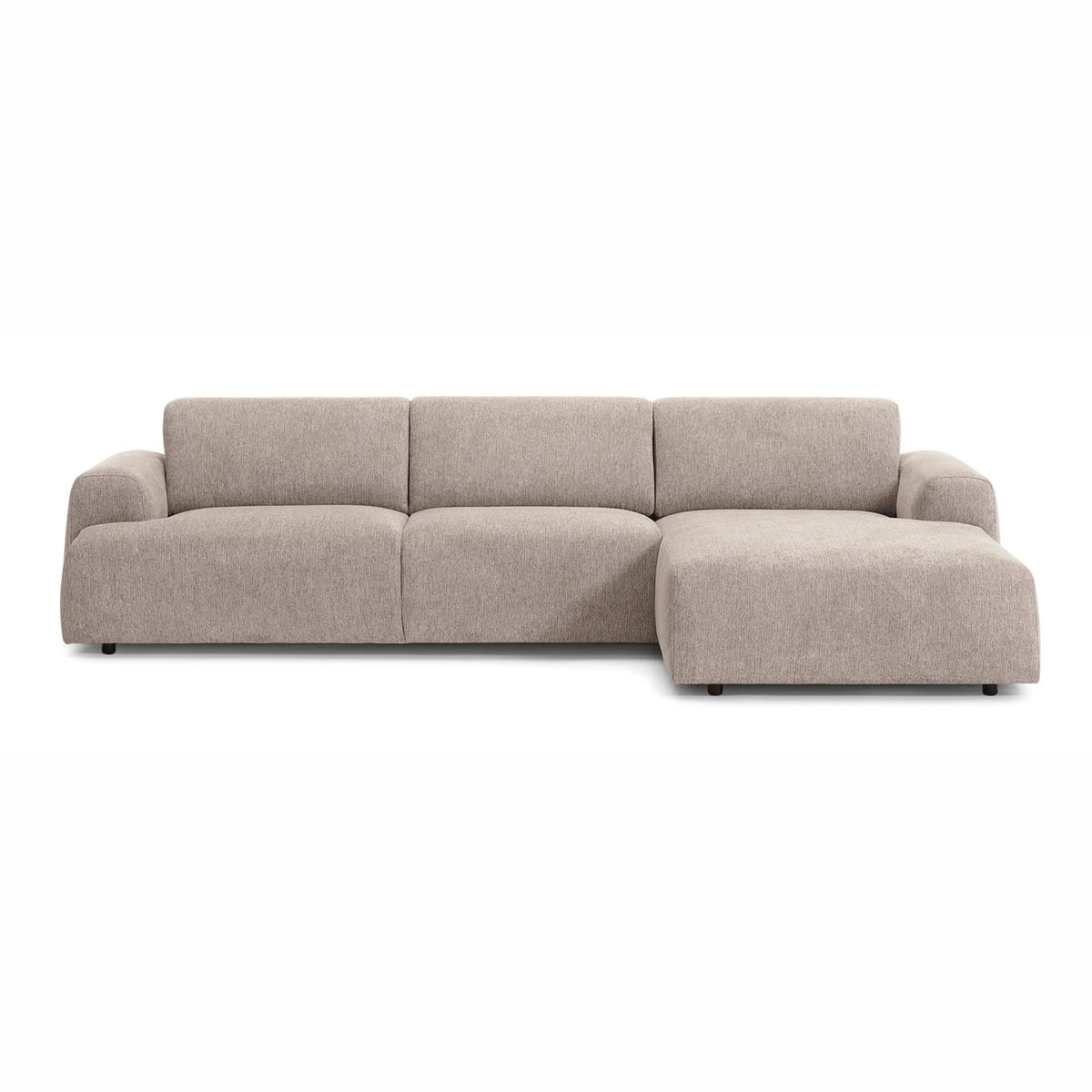 Virello Modular Corner Sofa - 4 Seat Sculpted Taupe Lounge | Marcottestyle
