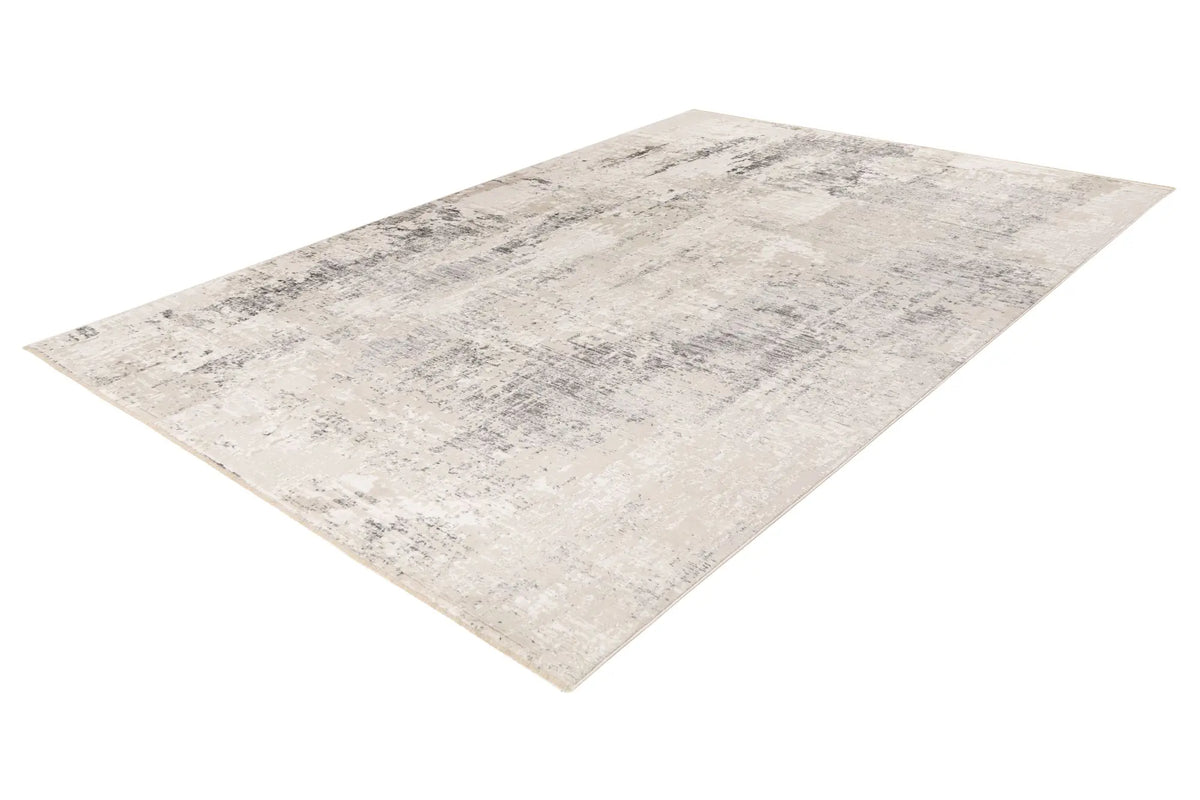 Kurzflor-Teppich - Norven Silber Distressed 3