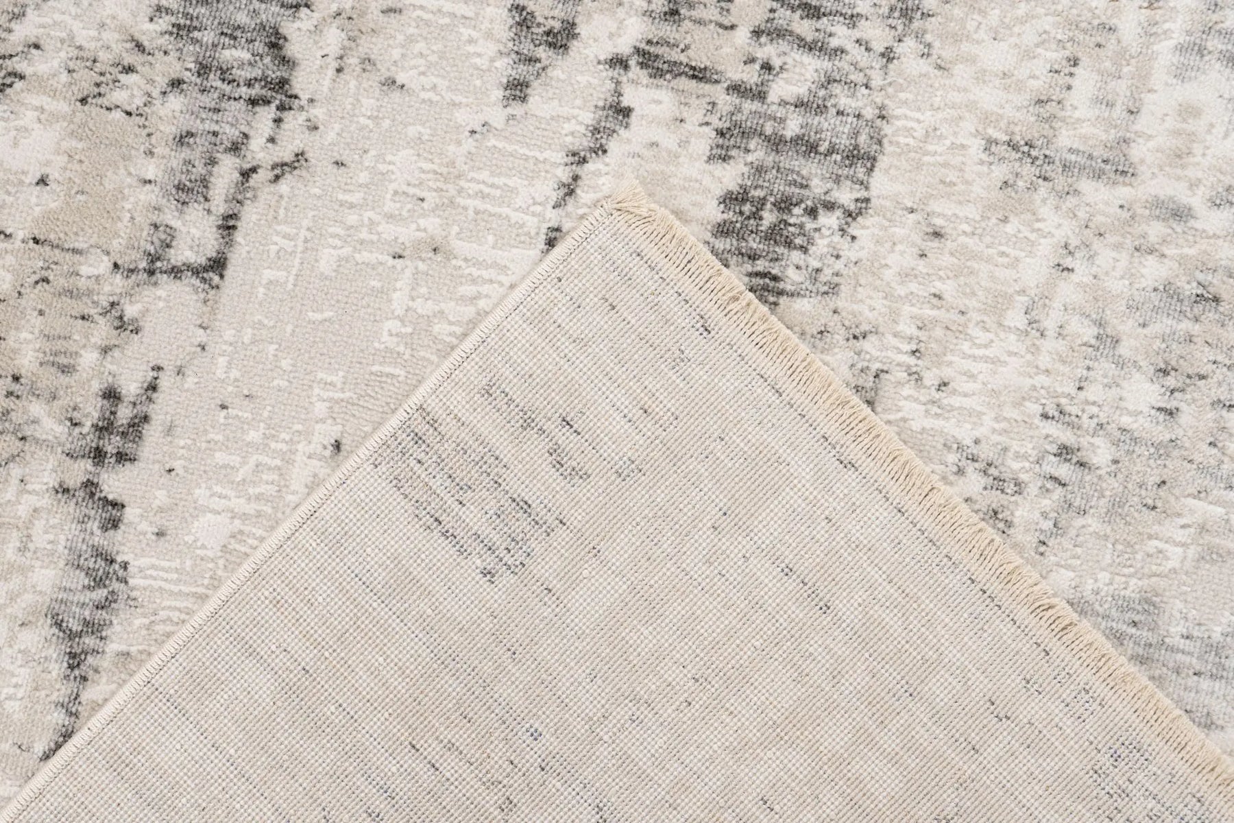 Low-Pile Rug - Norven Silver Distressed 3