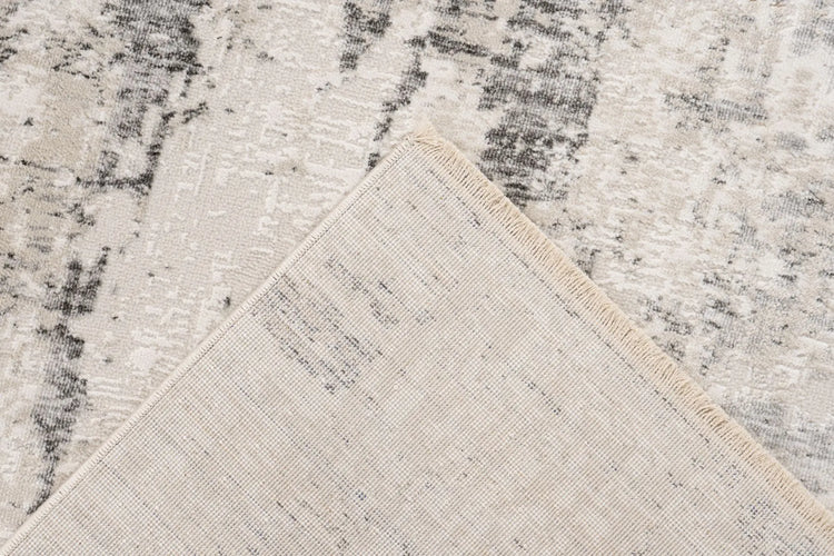 Kurzflor-Teppich - Norven Silber Distressed 3