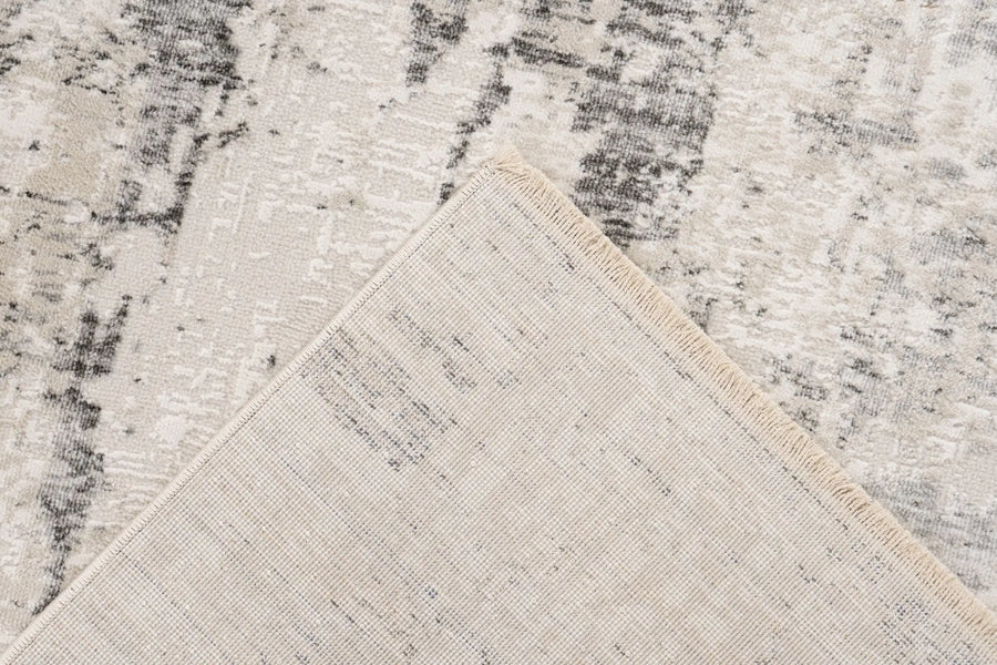 Low-Pile Rug - Norven Silver Distressed 3