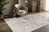 Low-Pile Rug - Norven Silver Distressed 4