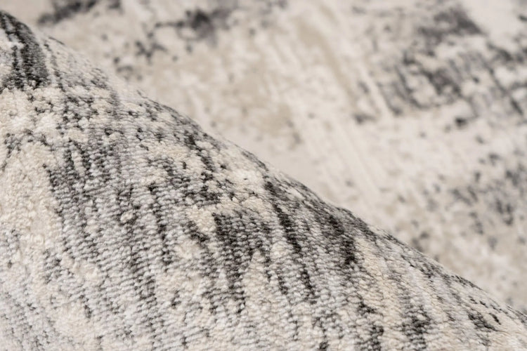 Kurzflor-Teppich - Norven Silber Distressed 4