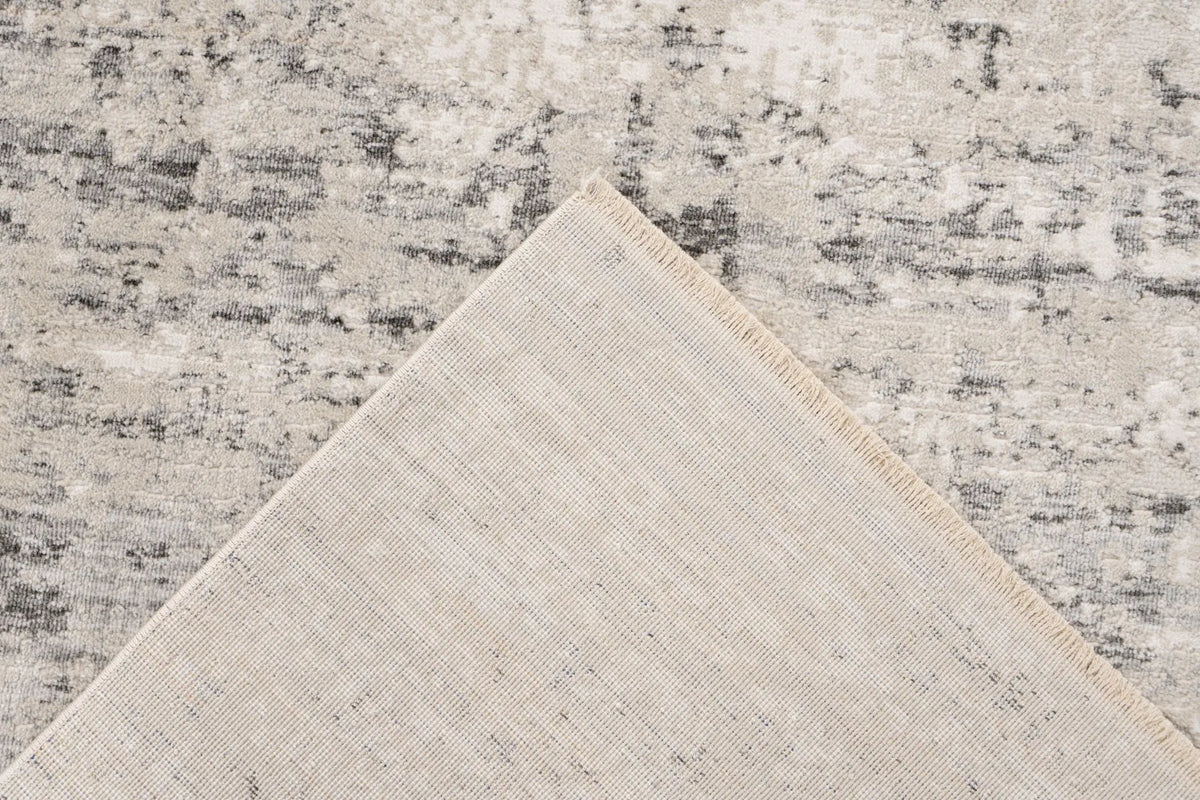 Kurzflor-Teppich - Norven Silber Distressed 4