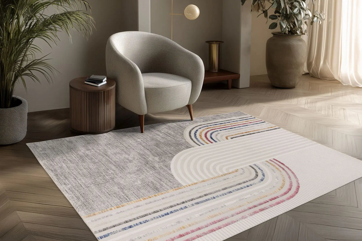 Low-Pile Rug - Norven Multicolour Arches