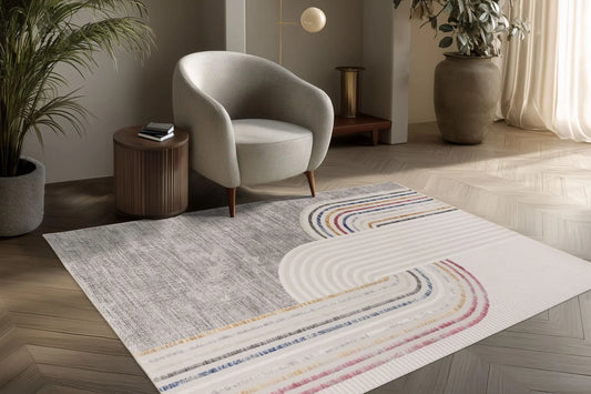 Low-Pile Rug - Norven Multicolour Arches