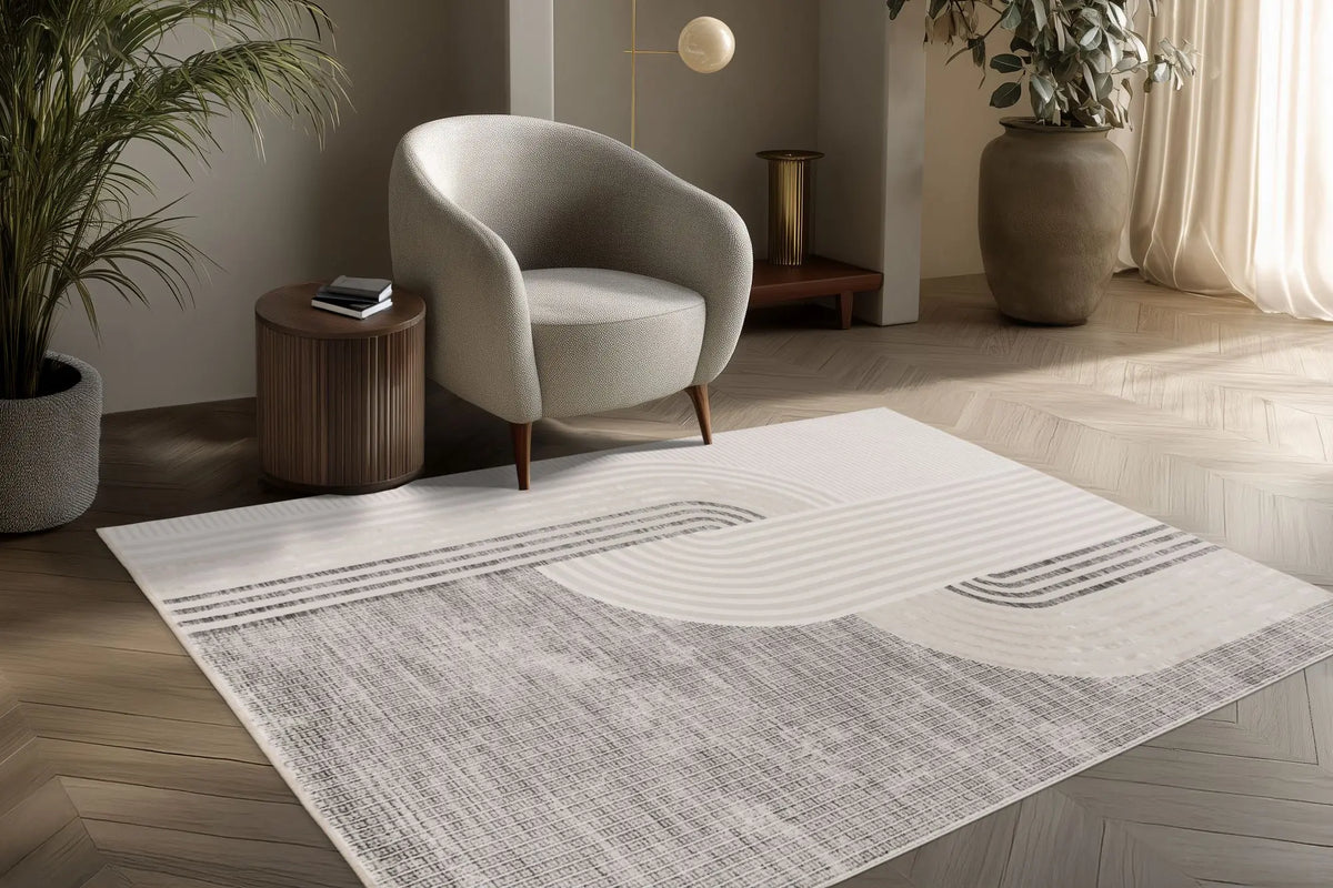 Low-Pile Rug - Norven Silver Arches