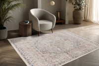 Low-Pile Rug - Norven Multicolour Medallion 4