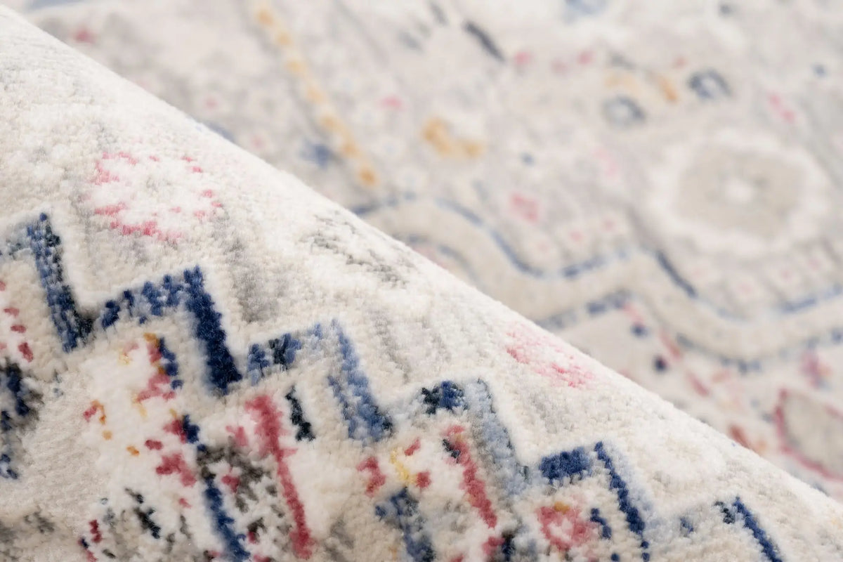 Low-Pile Rug - Norven Multicolour Medallion 4