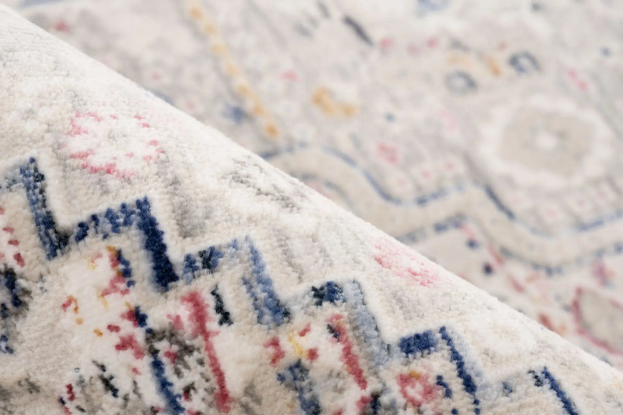 Low-Pile Rug - Norven Multicolour Medallion 4