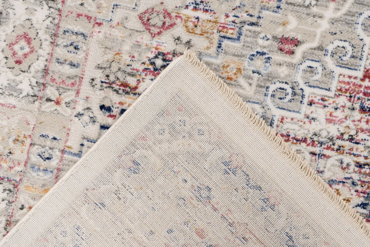 Low-Pile Rug - Norven Multicolour Medallion 4
