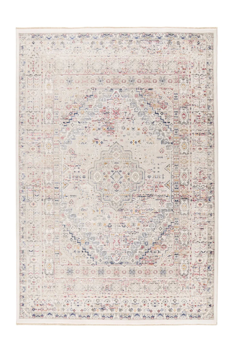 Low-Pile Rug - Norven Multicolour Medallion 4