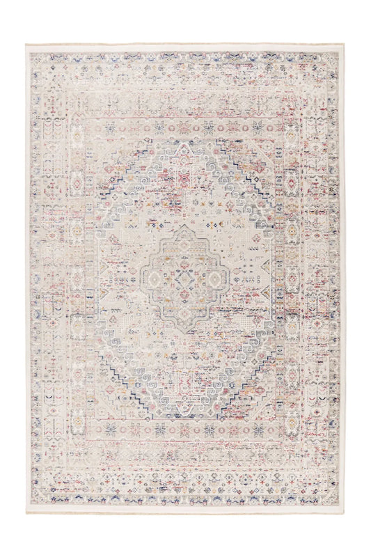 Low-Pile Rug - Norven Multicolour Medallion 4