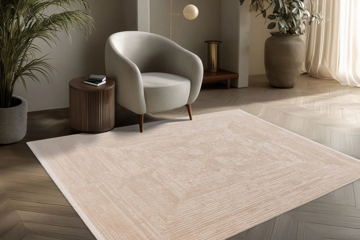 High-Pile Rug - Mistral Beige Lines