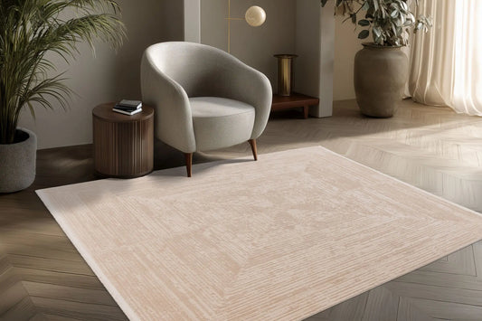 High-Pile Rug - Mistral Beige Lines
