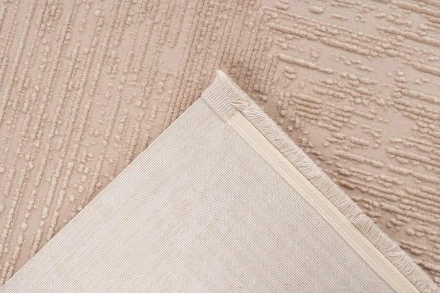 High-Pile Rug - Mistral Beige Lines