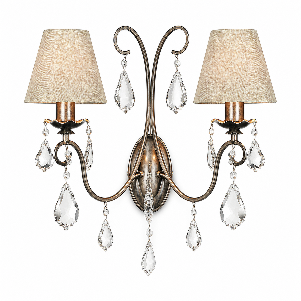 Wall Lamp Drei 8728R - Antique Silver
