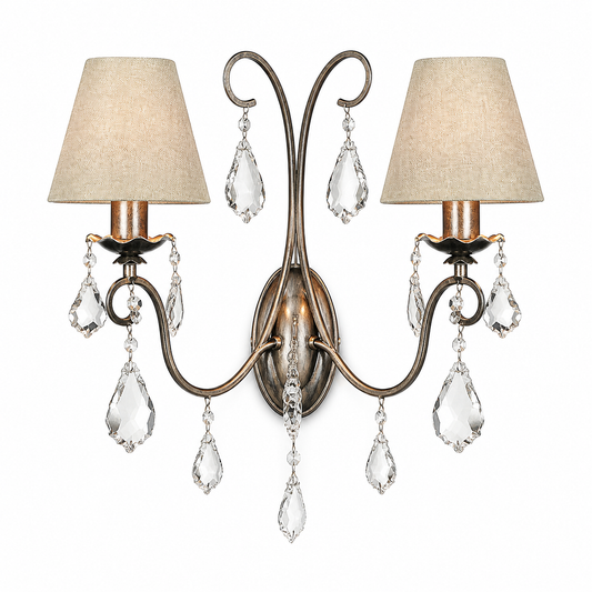 Wandlamp Drei 8728R - Antiek zilver