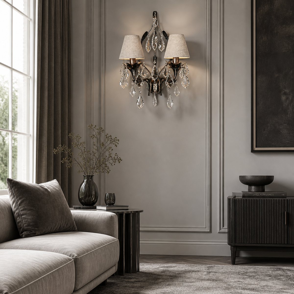 Lámpara de Pared Gus 2144Z - Plata Antigua