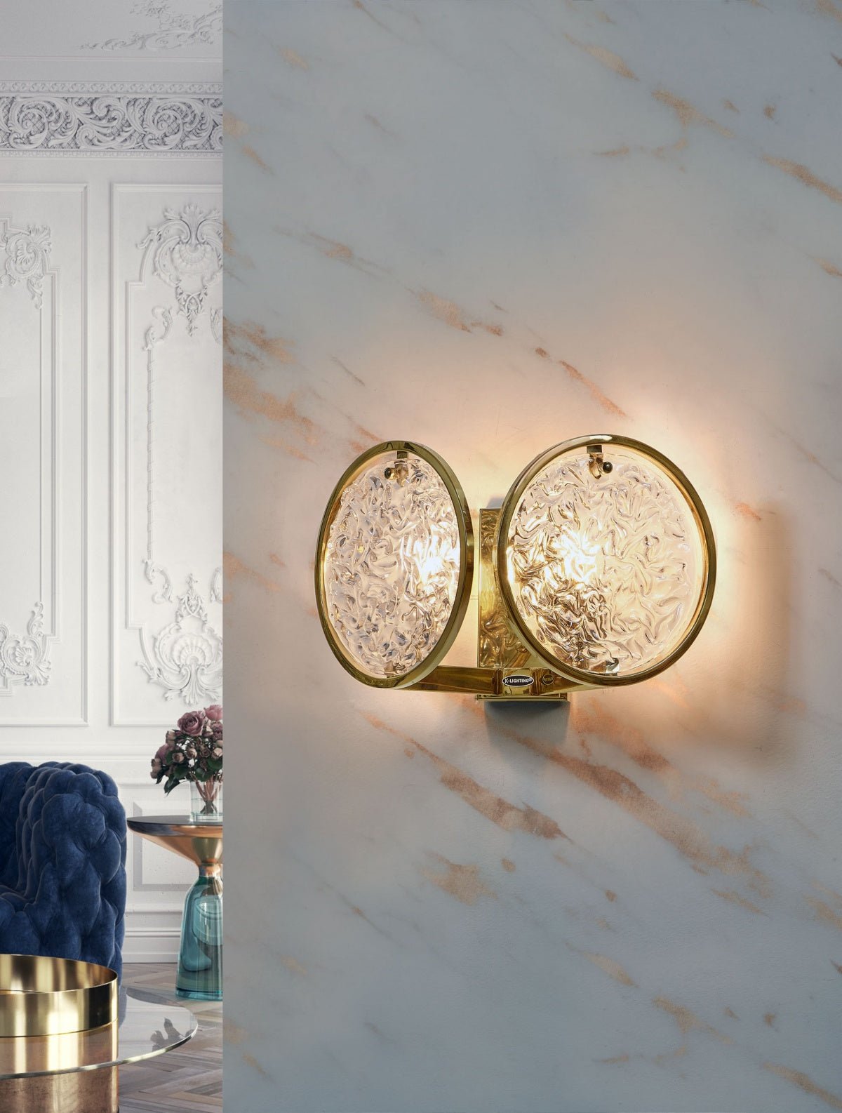 Wall Lamp - Line Ceres - MCS Polished Ti Gold | Marcottestyle