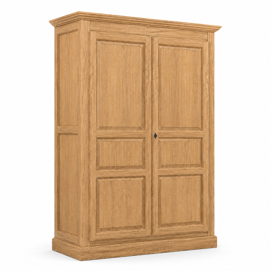 Wardrobe - Cognac - Solid Oak - 149 x 67 x 210 cm - Oak