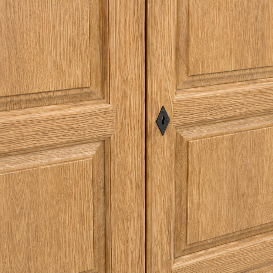 Wardrobe - Cognac - Solid Oak - 149 x 67 x 210 cm - Oak