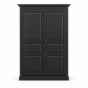 Wardrobe - Cognac - Solid Pine - 149 x 67 x 210 cm - Black