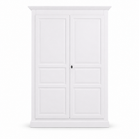 Wardrobe - Cognac - Solid Pine - 149 x 67 x 210 cm - White