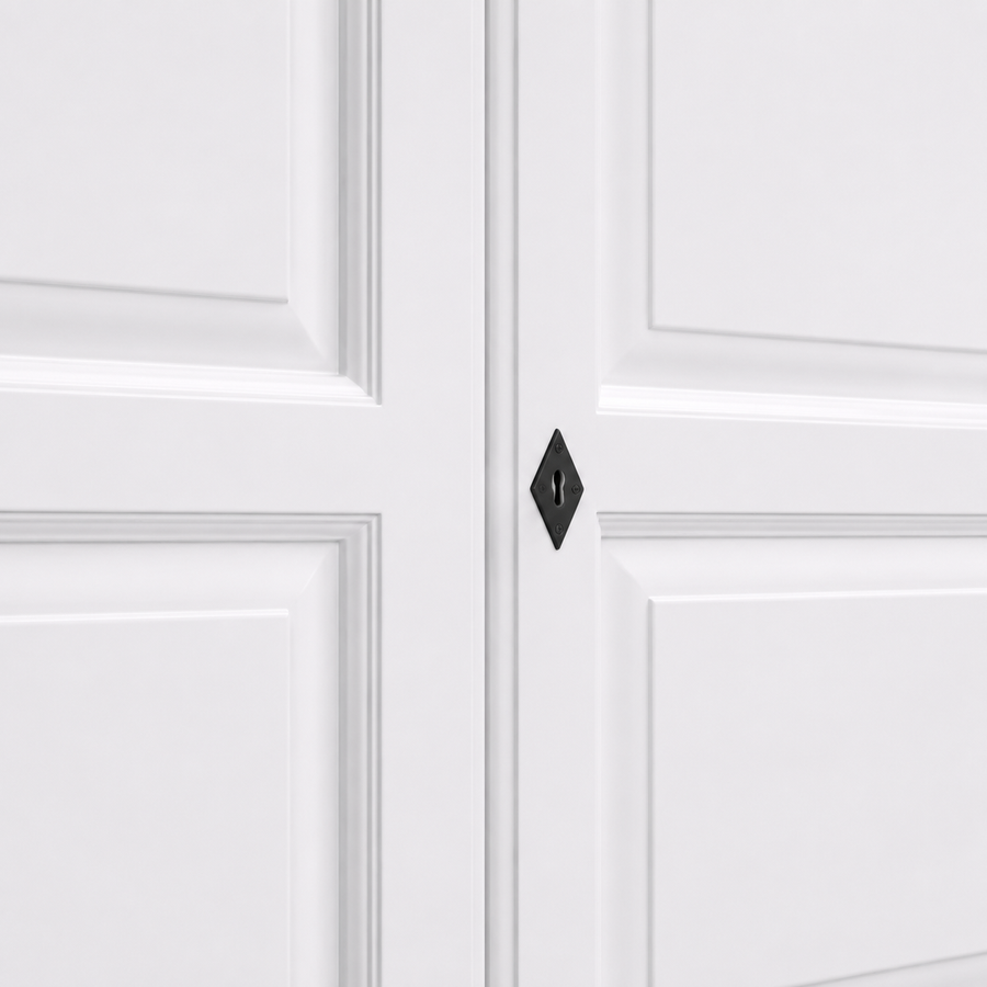 Wardrobe - Cognac - Solid Pine - 149 x 67 x 210 cm - White