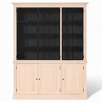 Wexford Display Schrank - Weiße Eiche mit 3 Glasscheibentüren | Marcottestyle