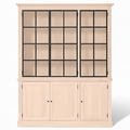 Wexford Vitrine - Weißeiche mit 3 Glas Paneel Türen